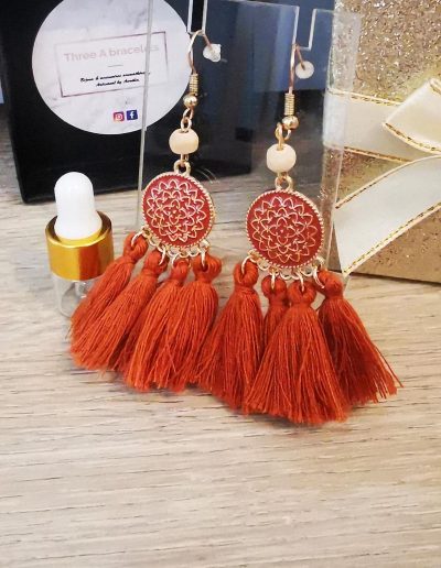 boucles d'oreille en acier inoxidable camel boheme
