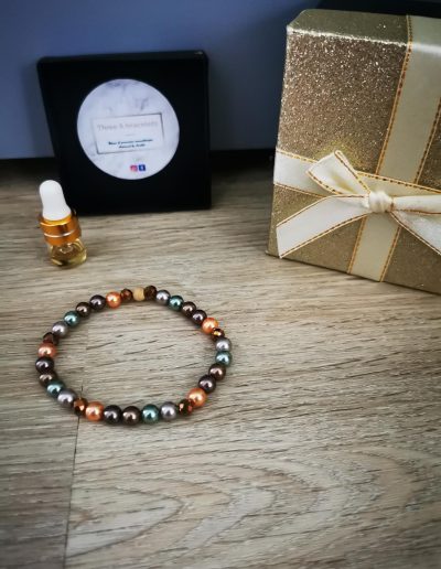 bracelet d'eau douce vert 6mm
