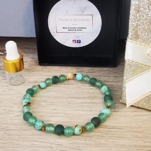 bracelet élastique camaieu de vert