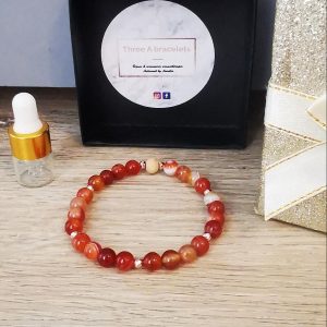bracelet élastique perles red crytal