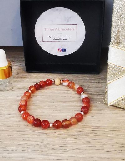 bracelet élastique perles red crytal