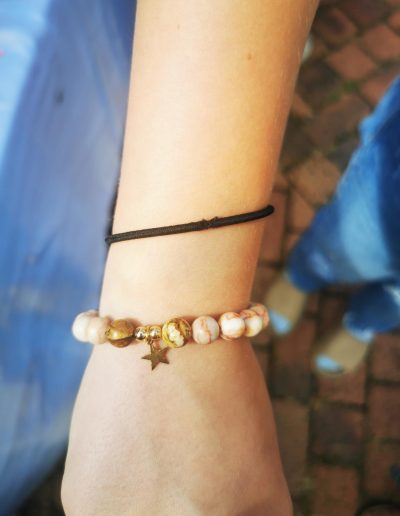 bracelet marbre blanc et doré