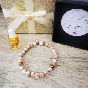 bracelet marbre doré et blanc