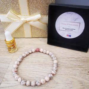 bracelet marbre rose et gris