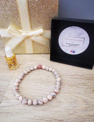 bracelet marbre rose et gris