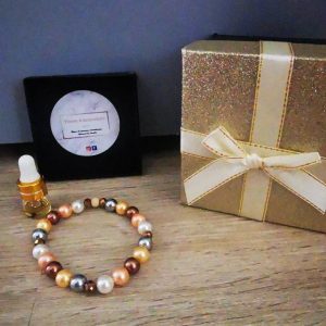 bracelet perle d'eau douce pastel 8mm