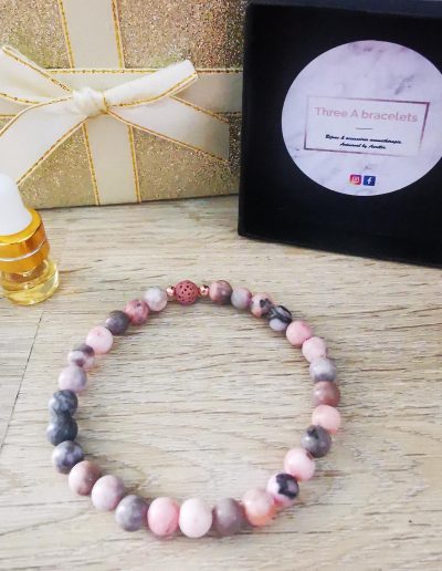 bracelet rose et gris