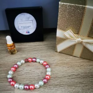 bracelets duo perle d'eau douce rose 8mm