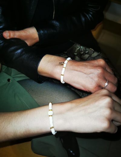 bracelets duo perles de coquillage