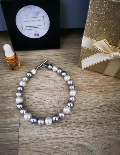 bracelets perle d'eau douce gis 8 mm