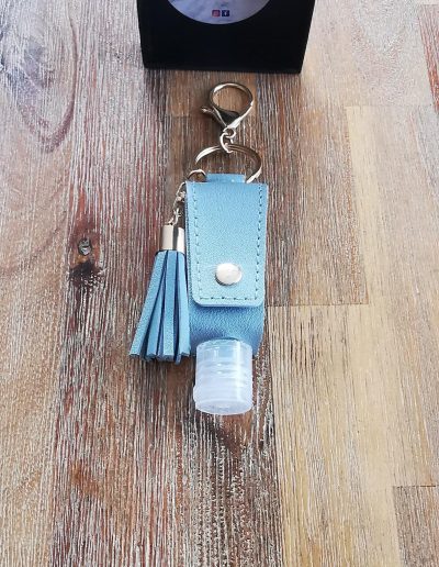 porte clé gel bleu ciel