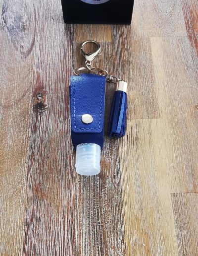 porte clé gel bleu marine