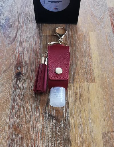 porte clé gel bordeaux