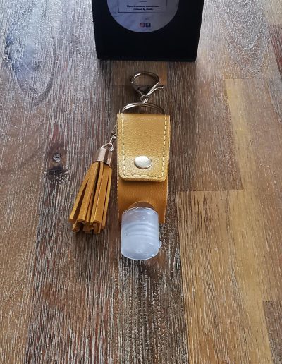porte clé gel moutarde